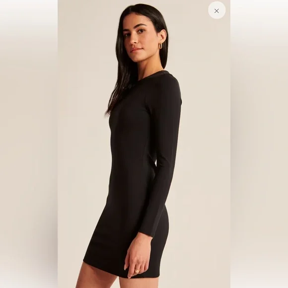 ABERCROMBIE Asymmetrical One-Shoulder Ponte Mini Dress NWT - Picture 3 of 9